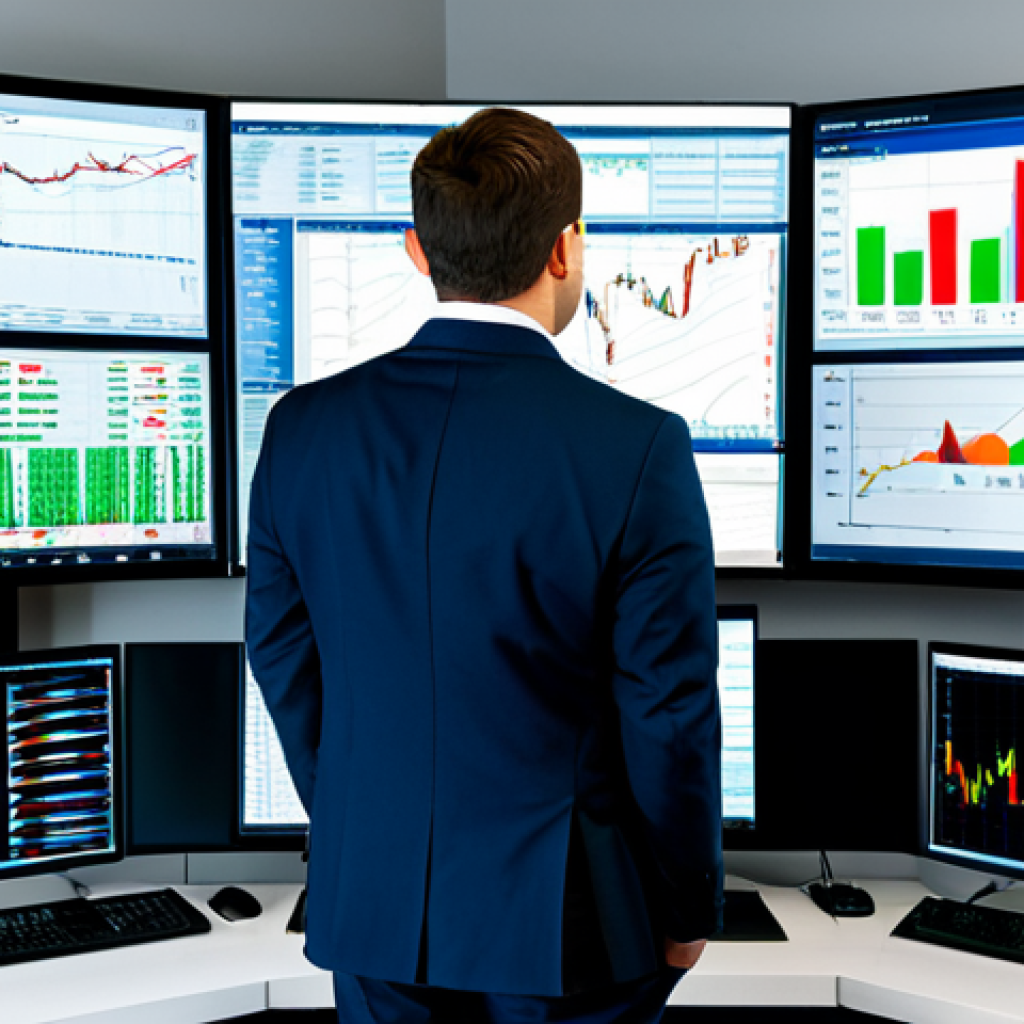 Real-Time Financial Trading Dashboard**

"A professional trader, fully clothed in business attire, analyzing a dynamic real-time financial trading dashboard in a modern office. Multiple monitors display charts, graphs, and stock prices. The scene emphasizes focus and data analysis. Safe for work, appropriate content, perfect anatomy, correct proportions, natural pose, professional, modest, high quality."

**